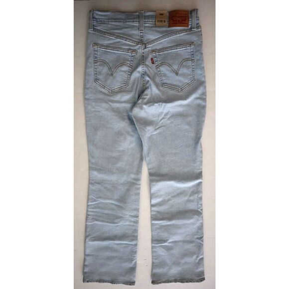 Levi's Women's Sz 30 x 33 Light Blue High Rise Ribcage Bootcut Denim Jeans - Picture 2 of 8